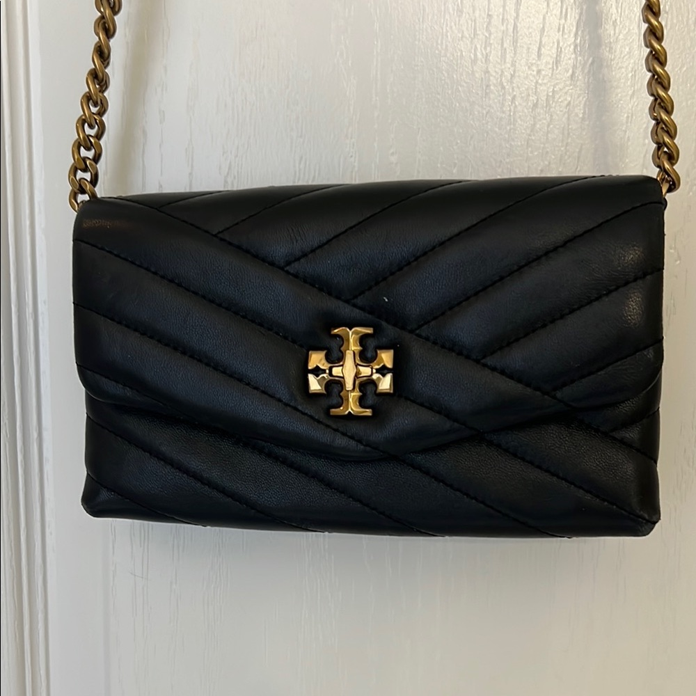 Tory Burch Black Quilted Leather Shoulder Bag